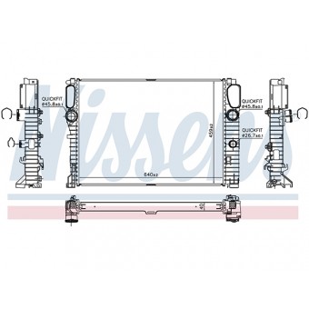 Motor Su Radyatörü W211 [OM648 OM628 OM629] Man/Otm.Şanz; AC+/-